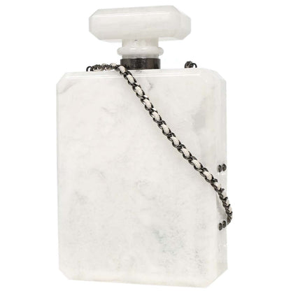 Chanel White Acrylic Perfume Bottle Shoulder Bag