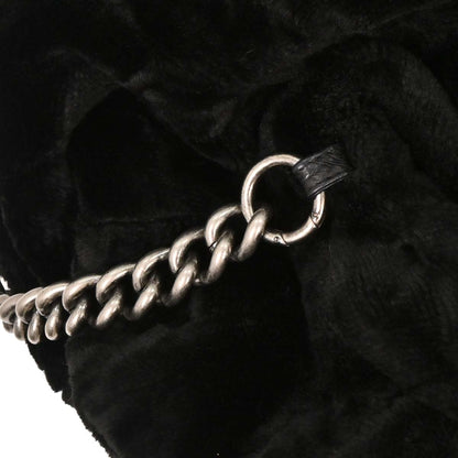 Chanel 2010-2011 Black Faux Fur Hobo 2way Handbag
