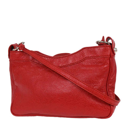 Balenciaga Red Leather Hip Shoulder Bag