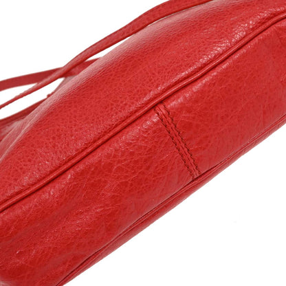 Balenciaga Red Leather Hip Shoulder Bag