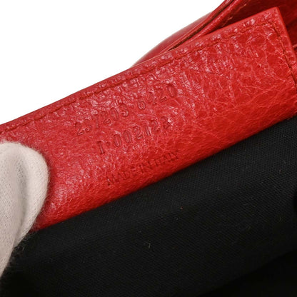 Balenciaga Red Leather Hip Shoulder Bag