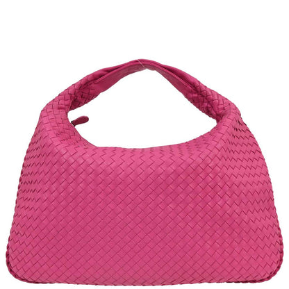 Bottega Veneta Pink Intrecciato Hobo Handbag