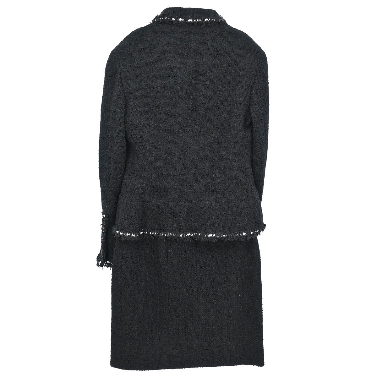 Chanel 1994 Setup Suit Jacket Skirt Black #38