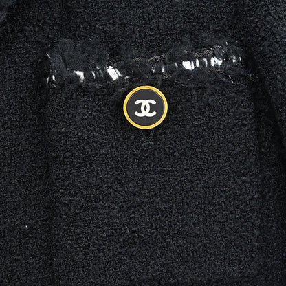 Chanel 1994 Setup Suit Jacket Skirt Black #38