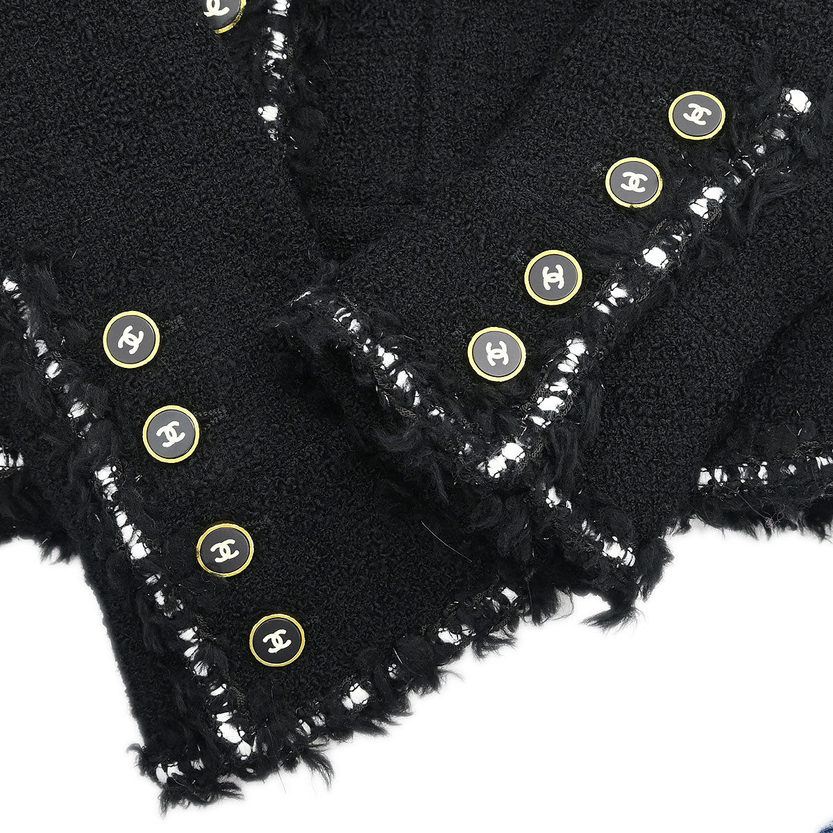 Chanel 1994 Setup Suit Jacket Skirt Black #38