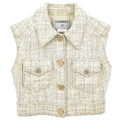 Chanel 2001 Sleeveless Vest Off-white #38