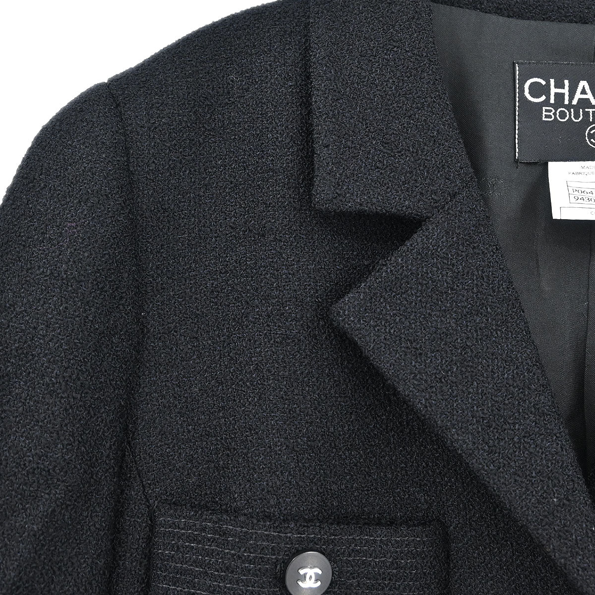 Chanel 1996 Setup Suit Jacket Skirt Black #38