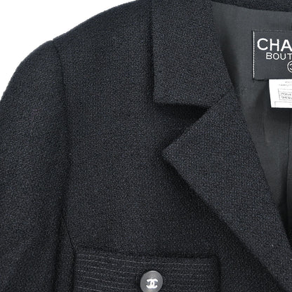 Chanel 1996 Setup Suit Jacket Skirt Black #38