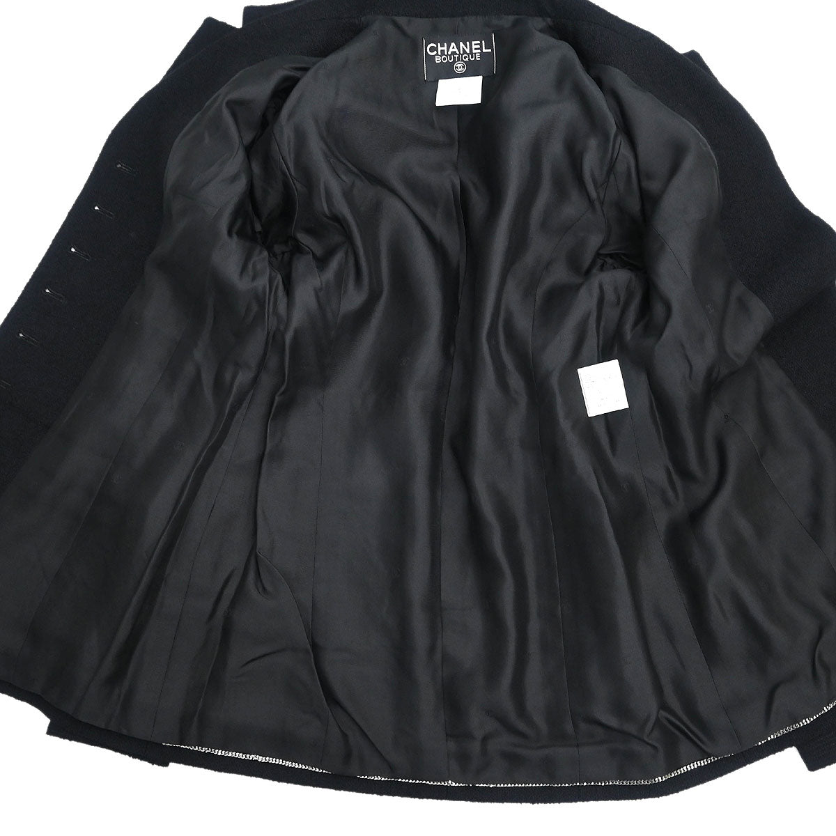 Chanel 1996 Setup Suit Jacket Skirt Black #38