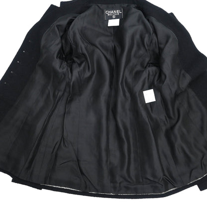 Chanel 1996 Setup Suit Jacket Skirt Black #38