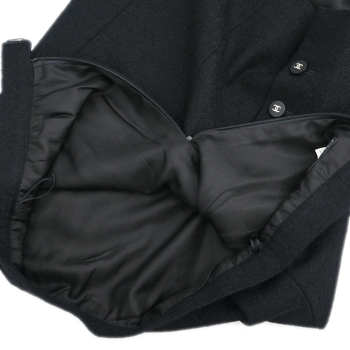 Chanel 1996 Setup Suit Jacket Skirt Black #38