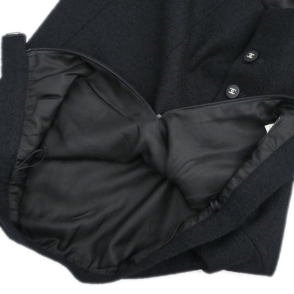 Chanel 1996 Setup Suit Jacket Skirt Black #38