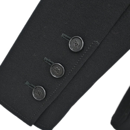 Chanel 1997 Double Breasted Jacket Black #38