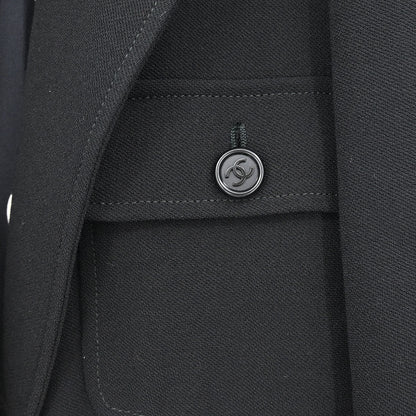 Chanel 1997 Double Breasted Jacket Black #38