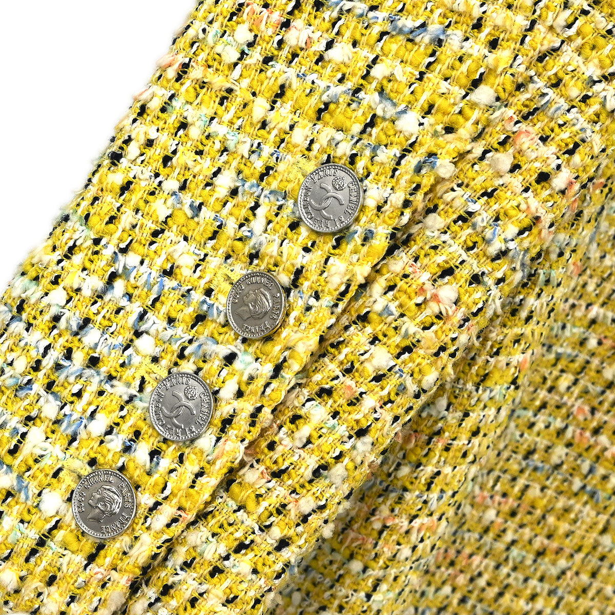 Chanel 1996 Single Breasted Jacket Coat Yellow #40