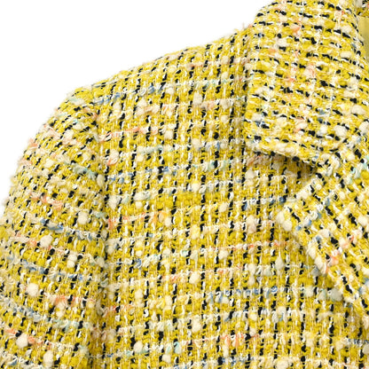 Chanel 1996 Single Breasted Jacket Coat Yellow #40