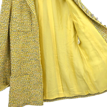 Chanel 1996 Single Breasted Jacket Coat Yellow #40