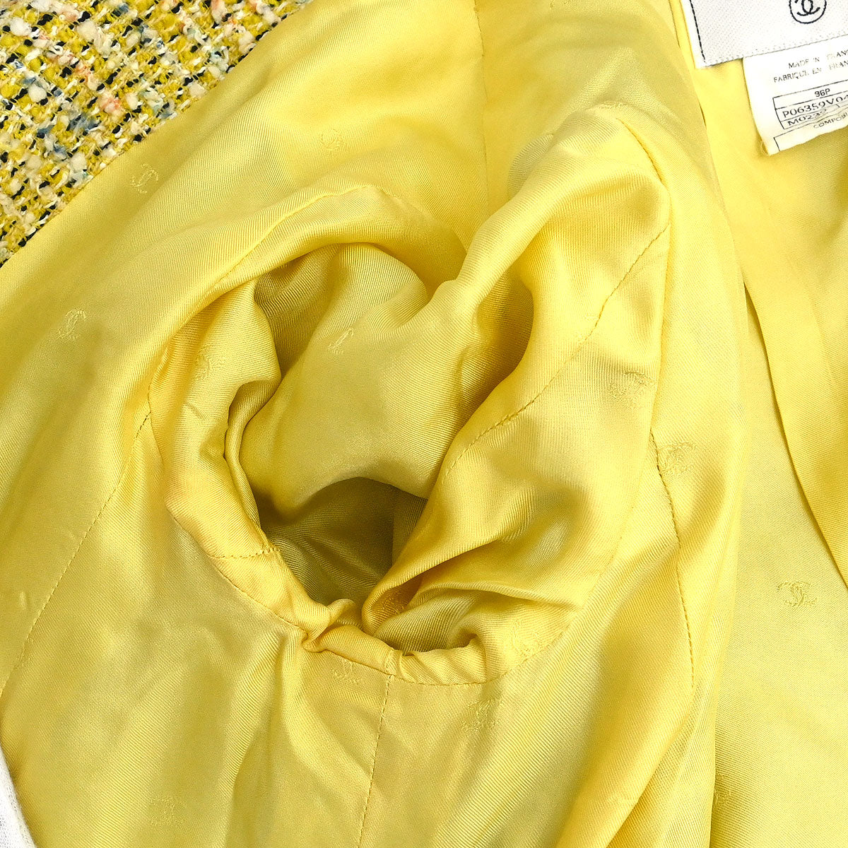 Chanel 1996 Single Breasted Jacket Coat Yellow #40