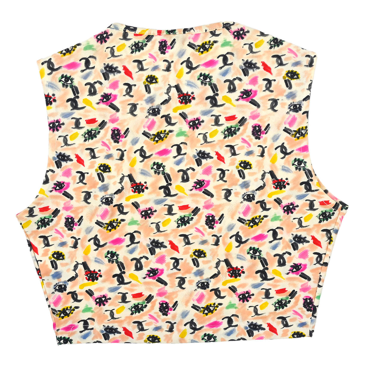 Chanel Sleeveless Cropped Tank Top White #38