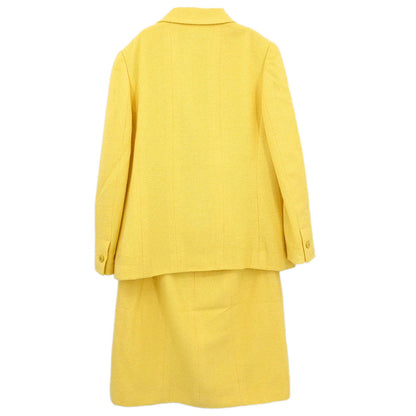 Chanel 1998 Setup Suit Jacket Skirt Yellow #42