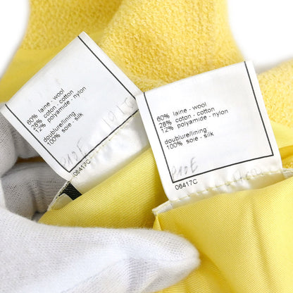 Chanel 1998 Setup Suit Jacket Skirt Yellow #42