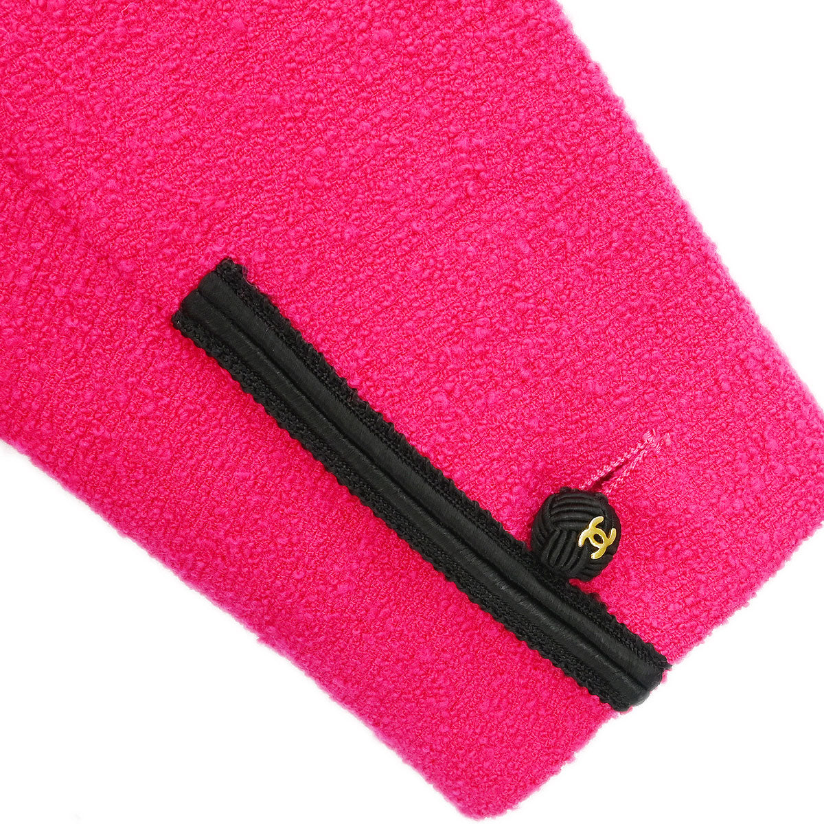 Chanel Setup Suit Jacket Skirt Pink Black #36