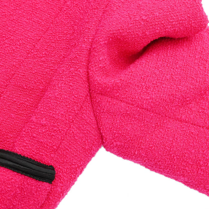Chanel Setup Suit Jacket Skirt Pink Black #36
