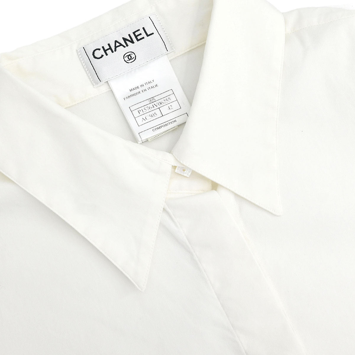 Chanel 2000 Shirt Blouse White #42