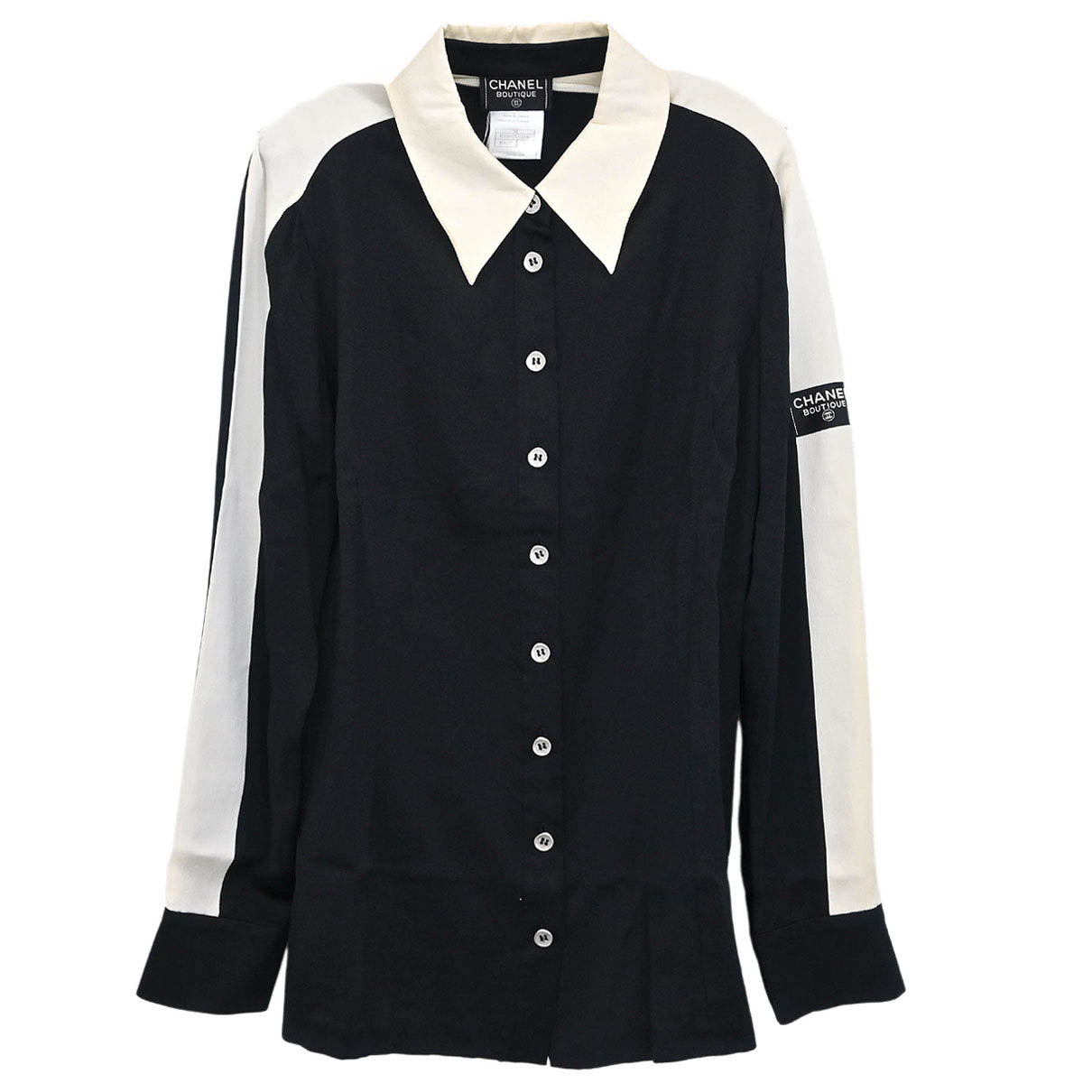 Chanel 1998 Blouse Shirt Black #44