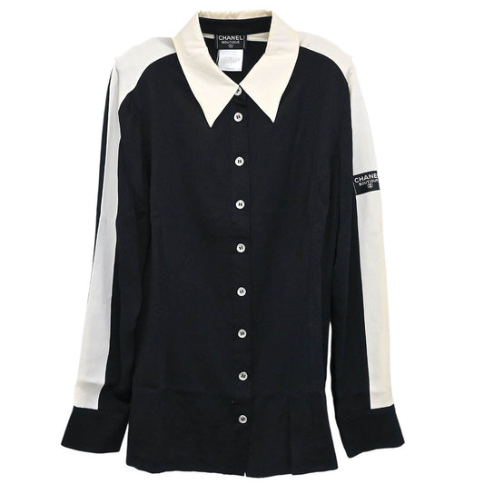 Chanel 1998 Blouse Shirt Black #44