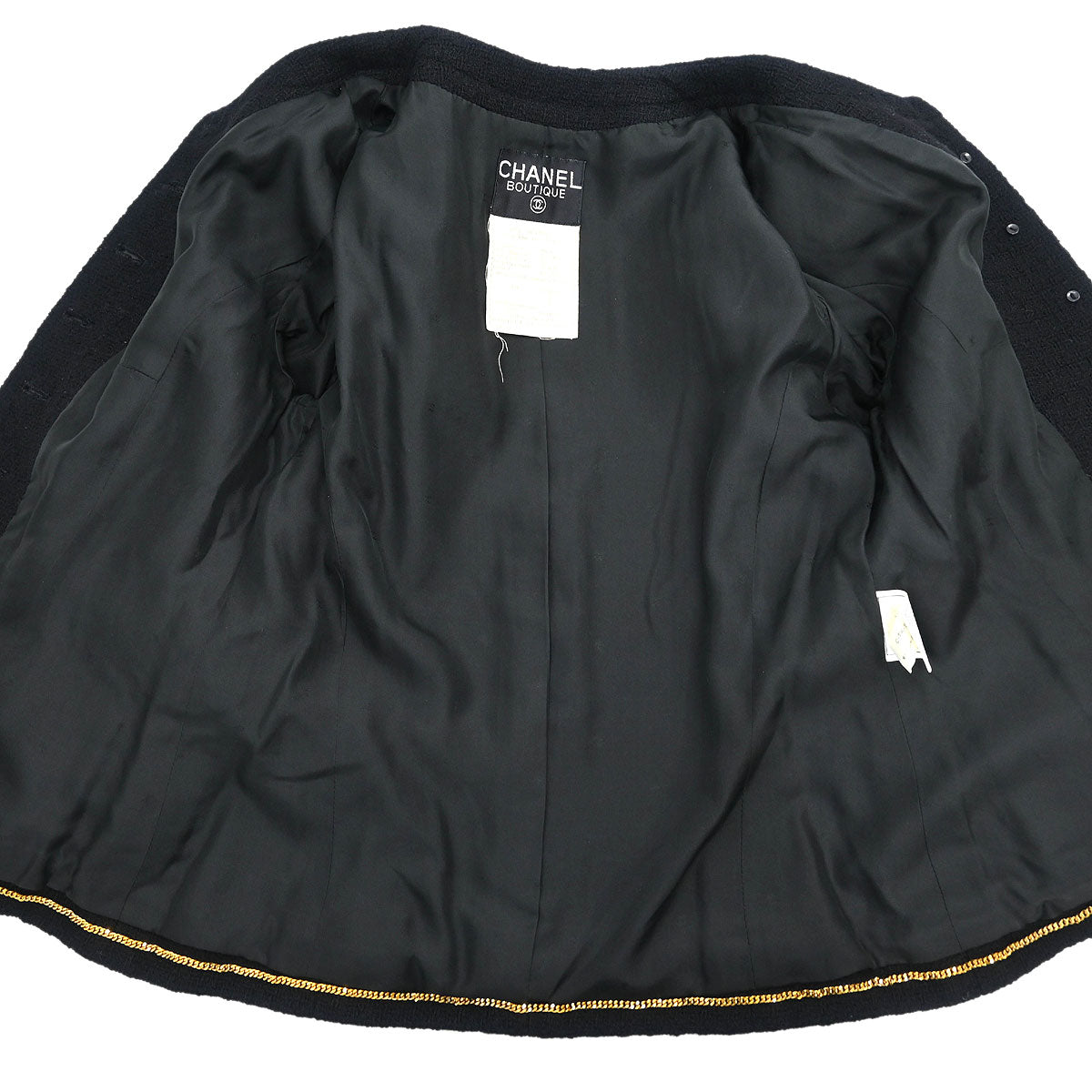 Chanel 1995 Setup Suit Jacket Skirt Black #40