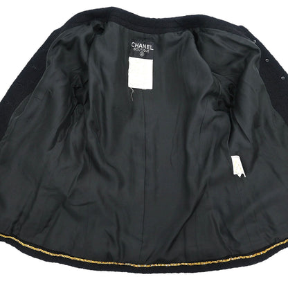 Chanel 1995 Setup Suit Jacket Skirt Black #40