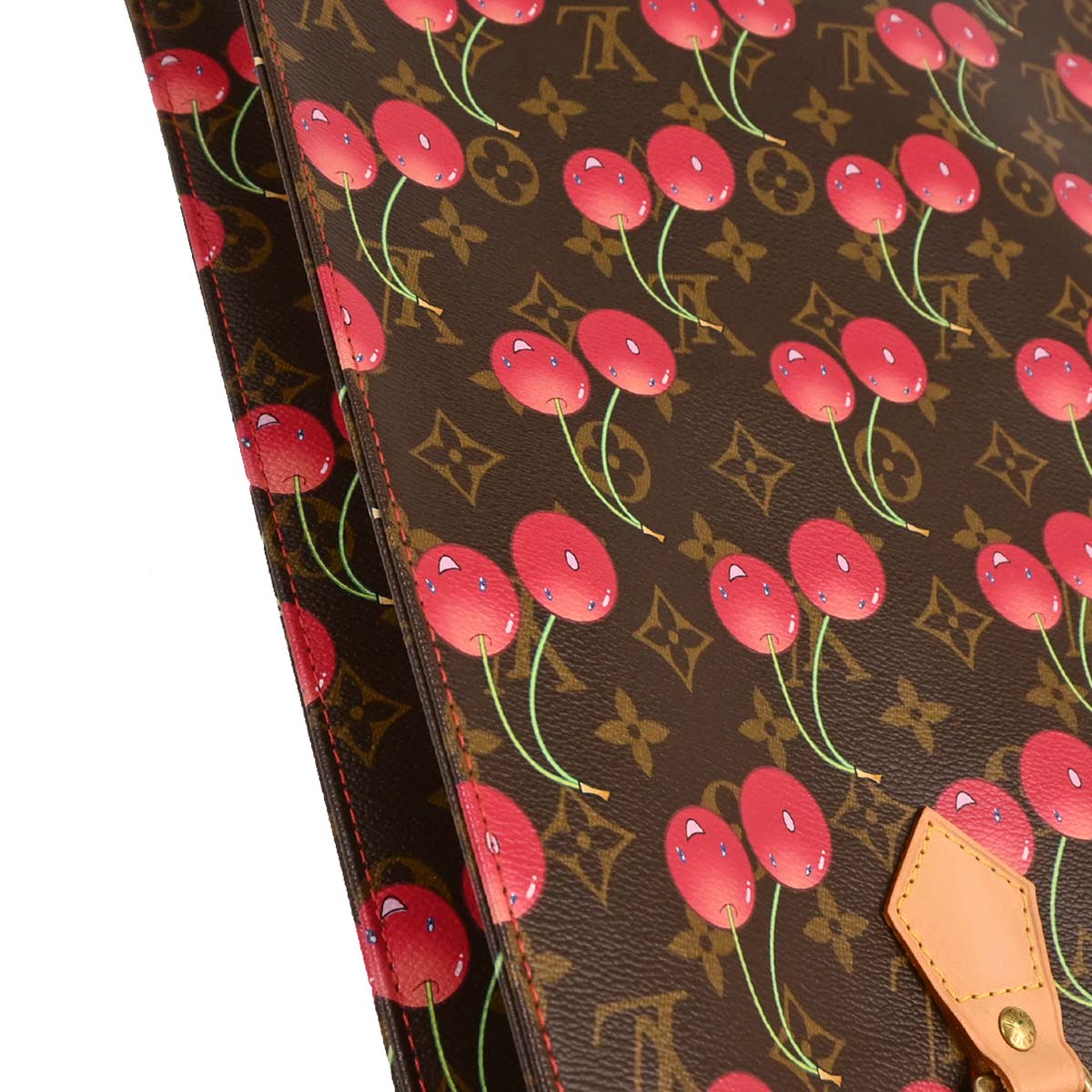 Louis Vuitton 2005 Monogram Cherry Sac Plat Tote Handbag M95010