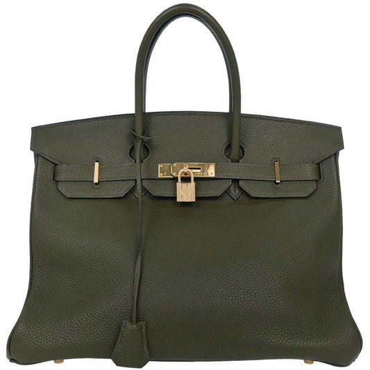Hermes Olive Green Togo Birkin 35 Handbag