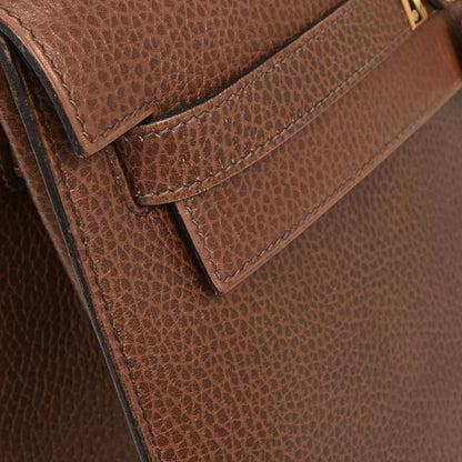 Hermes Marron Fonce Ardennes Kelly 32 Sellier Handbag