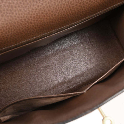 Hermes Marron Fonce Ardennes Kelly 32 Sellier Handbag