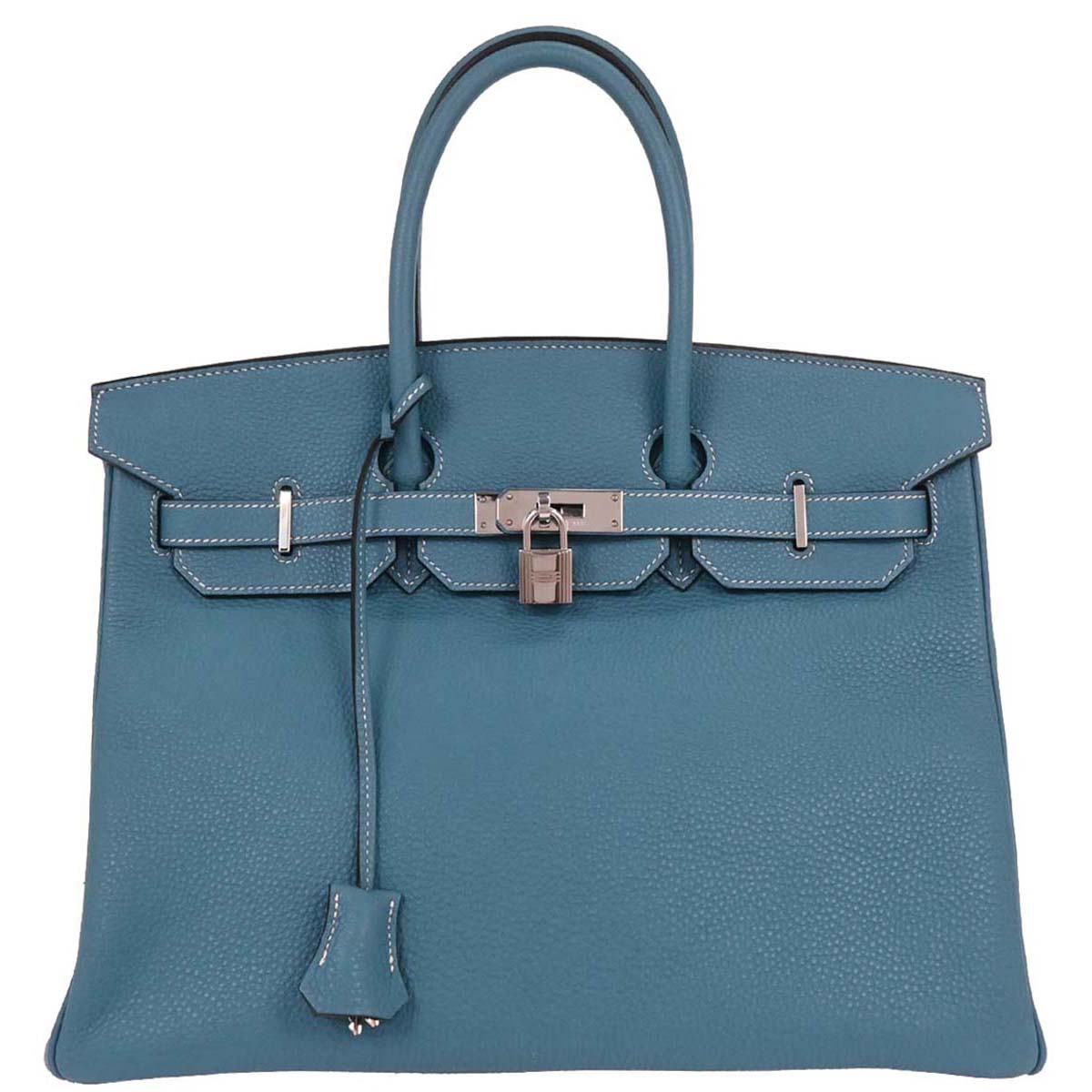 Hermes 2004 Blue Jean Togo Birkin 35 Handbag
