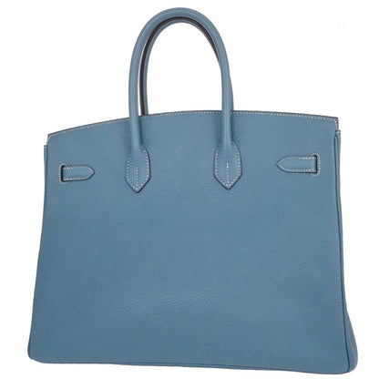 Hermes 2004 Blue Jean Togo Birkin 35 Handbag