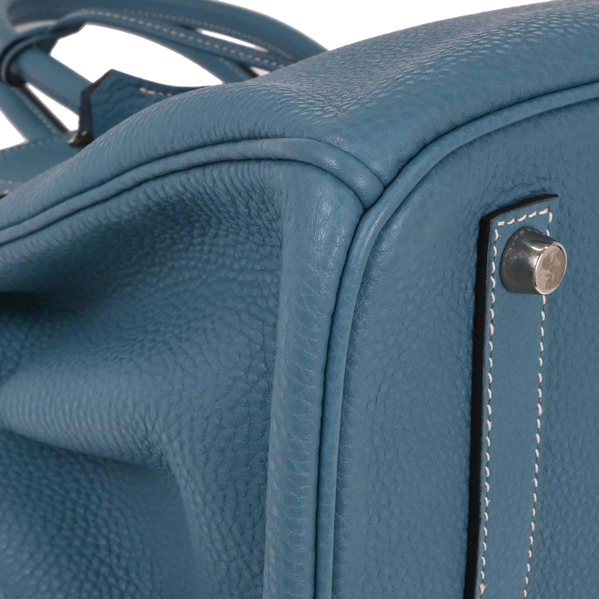 Hermes 2004 Blue Jean Togo Birkin 35 Handbag