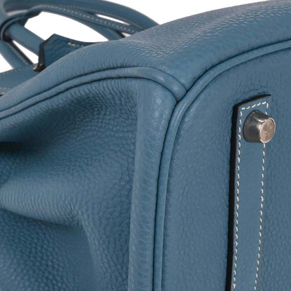 Hermes 2004 Blue Jean Togo Birkin 35 Handbag