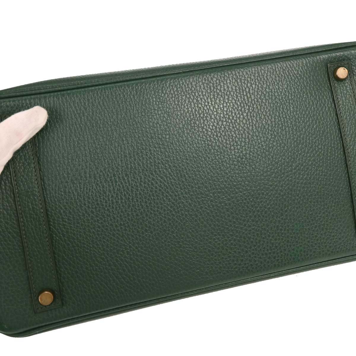 Hermes Vert Fonce Ardennes Birkin 35 Handbag