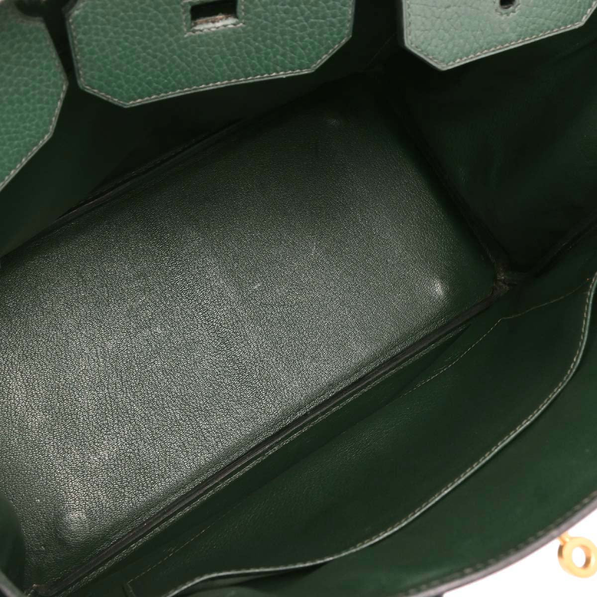 Hermes Vert Fonce Ardennes Birkin 35 Handbag