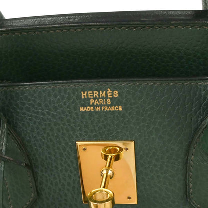 Hermes Vert Fonce Ardennes Birkin 35 Handbag