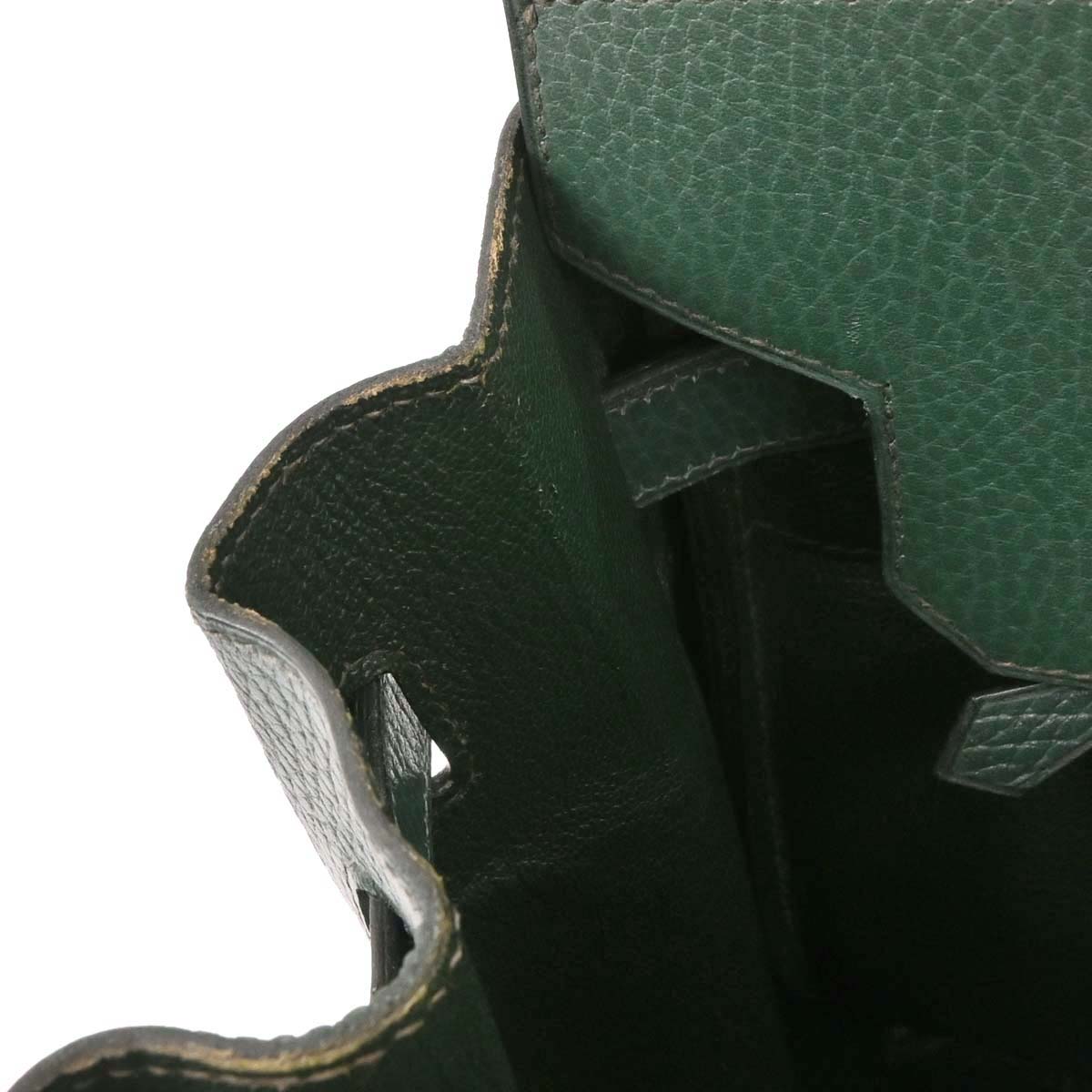 Hermes Vert Fonce Ardennes Birkin 35 Handbag