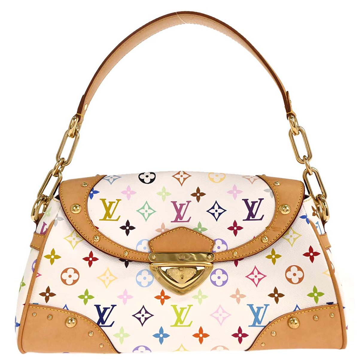 Louis Vuitton 2008 White Monogram Multicolor Beverly MM Handbag M40203