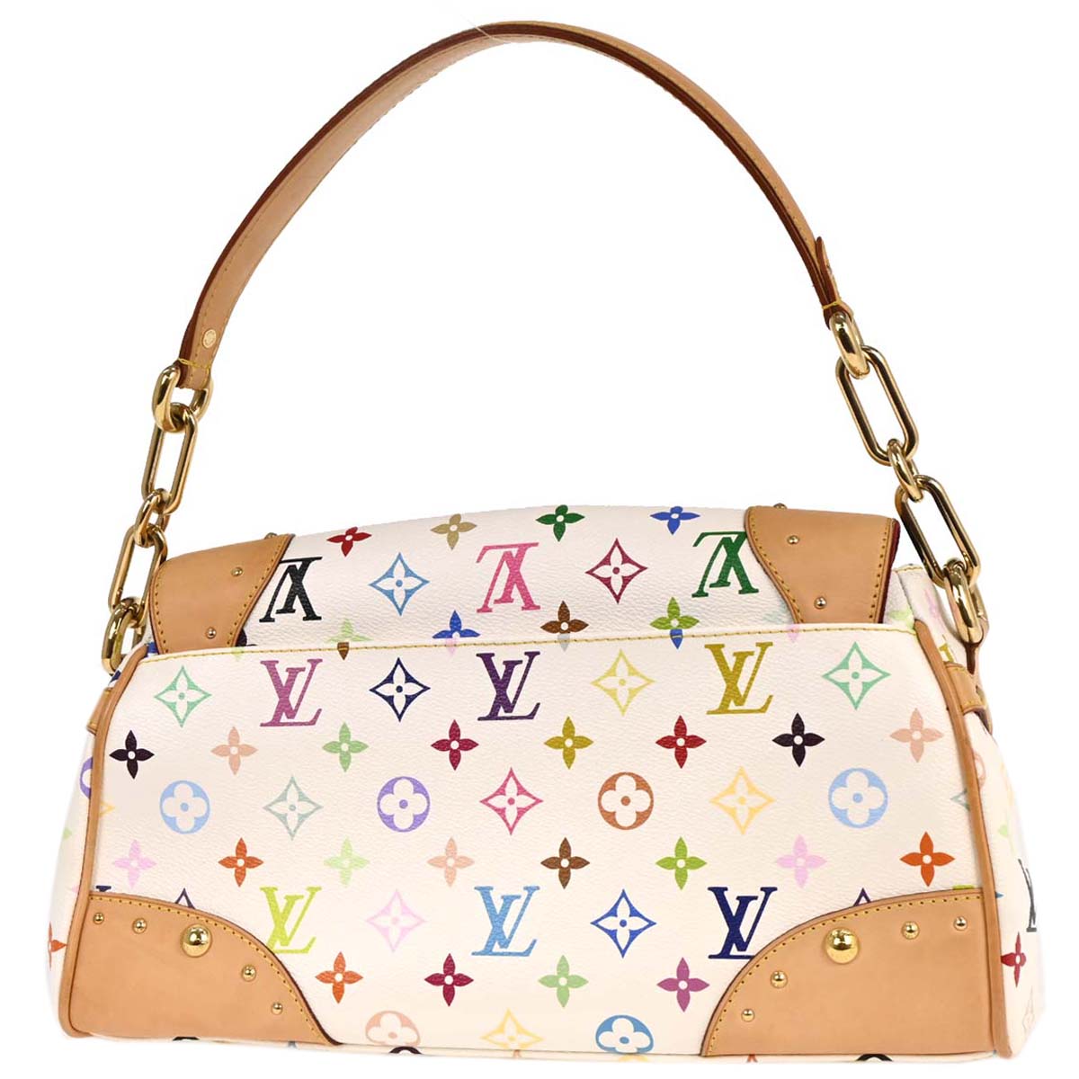 Louis Vuitton 2008 White Monogram Multicolor Beverly MM Handbag M40203