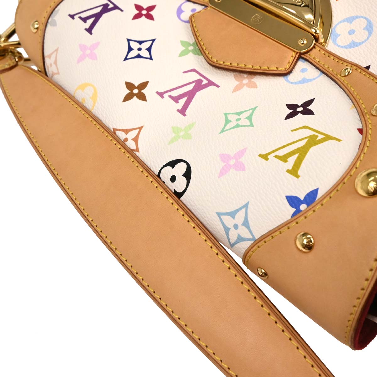 Louis Vuitton 2008 White Monogram Multicolor Beverly MM Handbag M40203