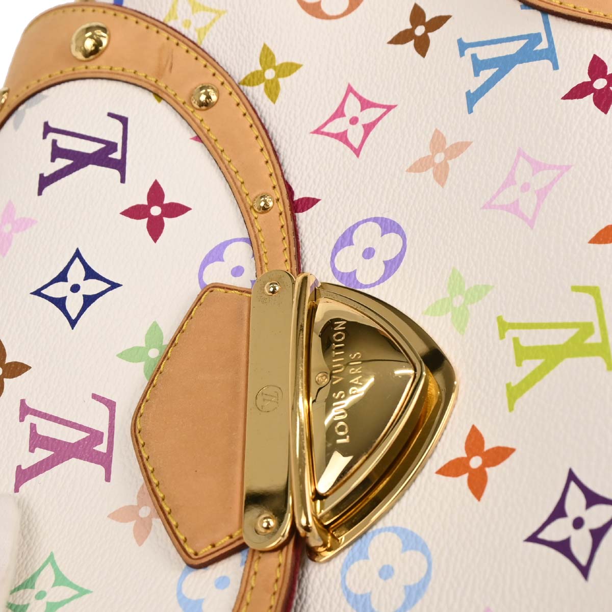 Louis Vuitton 2008 White Monogram Multicolor Beverly MM Handbag M40203