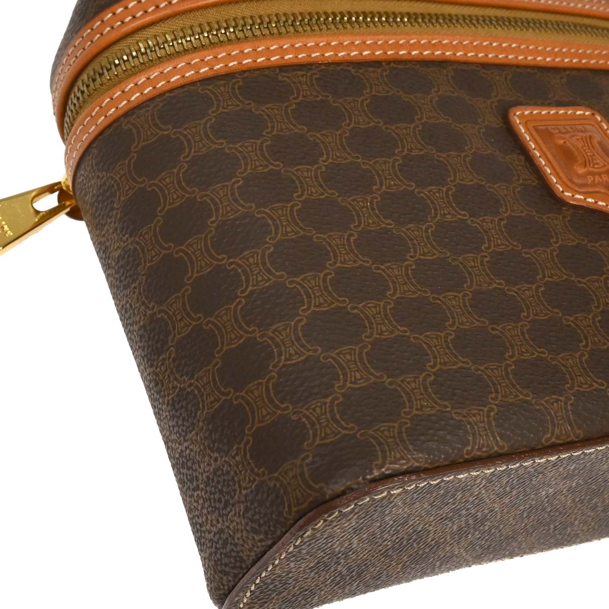 Celine Brown Macadam Vanity Handbag