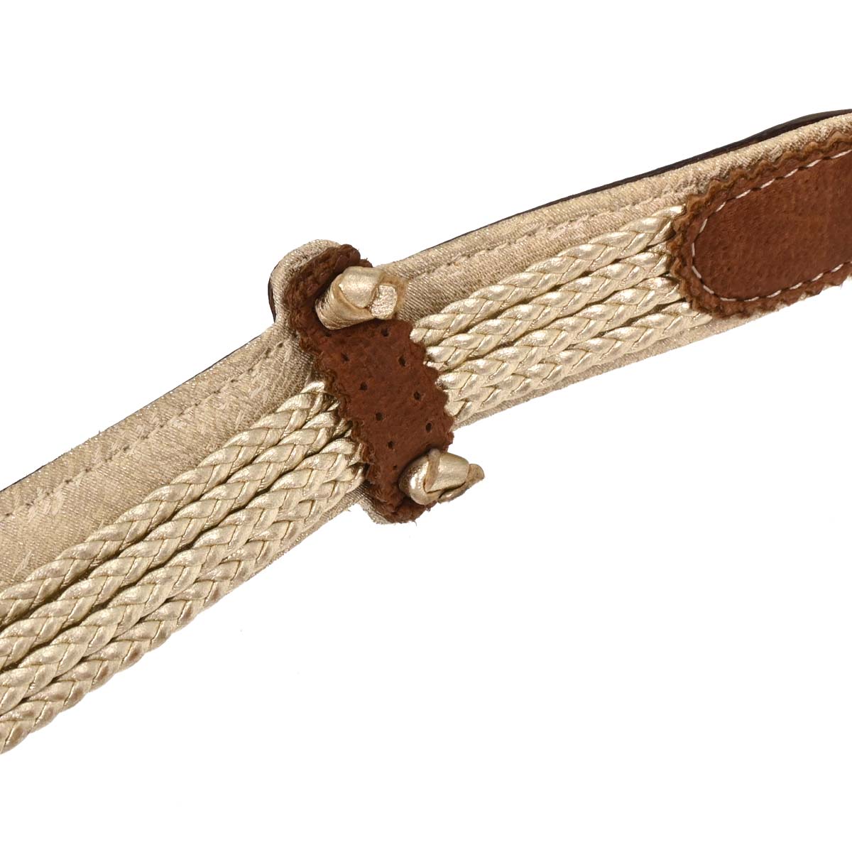 Christian Dior 2003 Gold Leather Canvas Saddle Handbag